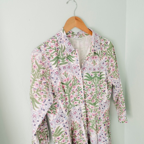 Julia Amory The Shirt Dress Mughal Jardin size Small / S - Picture 8 of 9